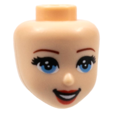 LEGO Friends női fej mosolygós arc mintával, világos testszínű (75740)