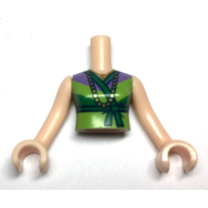 LEGO Friends felsőtest ruha és nyaklánc mintával, világos testszínű (38559)