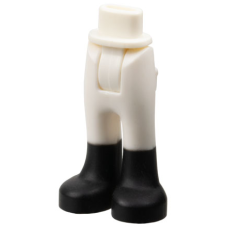 LEGO Friends láb (fehér nadrág, fekete csizma) (16925)