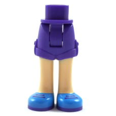 LEGO Friends láb (sötétlila rövidnadrág, sötét azúrkék cipő) (35557)