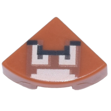 LEGO csempe 1×1 Goomba  arc mintával (Super Mario), sötét narancssárga (69092)