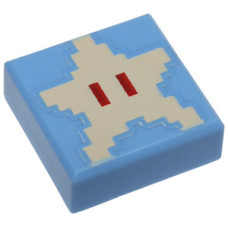 LEGO csempe 1×1 Super Csillag mintával (Super Mario), középkék (69904)