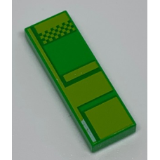 LEGO csempe 1×3 mintával, világoszöld (69921)