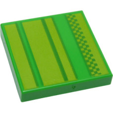 LEGO csempe 2×2 vonalak mintával, világoszöld (69920)