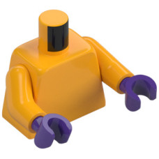 LEGO felsőtest minta nélkül, világos narancssárga (76382)