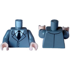 LEGO felsőtest öltöny és nyakkendő mintával, sötétszürke (76382)