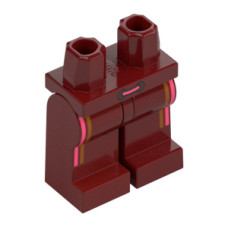 LEGO láb dísz csík mintával, sötétpiros (105726)