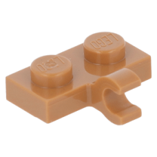 LEGO lapos elem 1x2 fogóval, középsötét testszínű (11476)