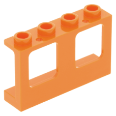 LEGO ablakkeret 1×4×2, narancssárga (61345)