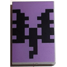 LEGO csempe 2×3 Minecraft sárkány mintával, világosszürke (102481)