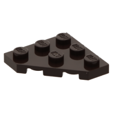 LEGO ék alakú lapos elem 3x3 (45°-os), sötétbarna (2450)