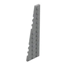 LEGO ék/szárny alakú lapos elem 12x3 balos, világosszürke (47397)