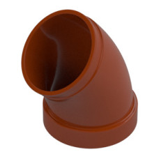 LEGO henger cső íves nagyméretű, sötét narancssárga (49737)