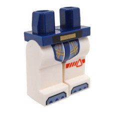 LEGO láb csíkok és háromszög mintával, sötétkék (105852)