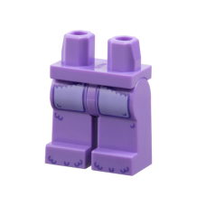 LEGO láb zseb és szőrme mintával, közép levendulalila (10970)
