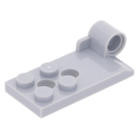 LEGO lapos csuklós elem 2×4 alsó csatlakozás 2db lyukkal, világosszürke (43056)