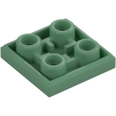 LEGO csempe 2×2 alul négy bütyökkel, homokzöld (11203)