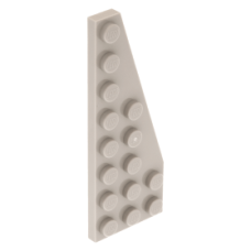 LEGO ék/szárny alakú lapos elem 8x3 jobbos, világosszürke (50304)