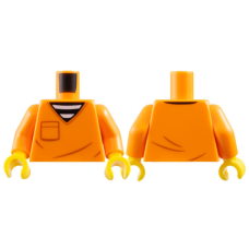 LEGO felsőtest pulóver és csíkos póló mintával, narancssárga (76382)