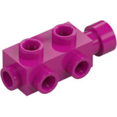 LEGO kocka 1x2×2/3 oldalain bütykökkel, bíborvörös (4595)