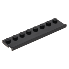 LEGO lapos elem 2×8 sínnel, fekete (30586)