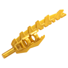 LEGO kard szaggatott széllel és fénykard tartóval, gyöngyház arany (11107)