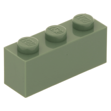 LEGO kocka 1x3, homokzöld (3622)