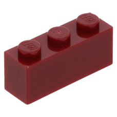 LEGO kocka 1x3, sötétpiros (3622)