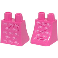 LEGO szoknya virág mintával, sötét rózsaszín (36036)