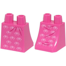 LEGO szoknya virág mintával, sötét rózsaszín (36036)