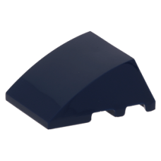 LEGO ék/szárny alakú íves tetőelem 4x3 sima, sötétkék (64225)