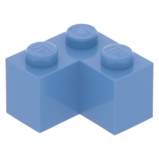 LEGO kocka 2x2 sarok, középkék (2357)