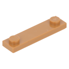 LEGO lapos elem 1x4 2 db bütyökkel, középsötét testszínű (41740)