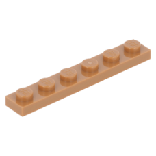 LEGO lapos elem 1x6, középsötét testszínű (3666)