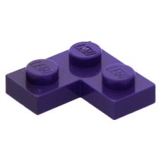 Eredeti, új LEGO lapos elem 2x2 sarok, sötétlila (2420) - nélkülözhetetlen építőelem, alkatrész