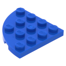 LEGO lapos elem lekerekített sarokkal 4x4, kék (30565)