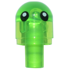 LEGO sziréna lámpa rúddal szem mintával (Bionicle Barraki szem), átlátszó világoszöld (102972)