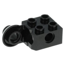 LEGO technic kocka 2×2 oldalán függőleges fél forgóval, fekete (48171)