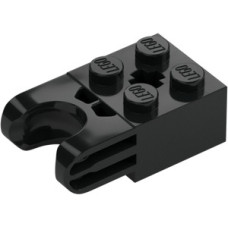 LEGO technic kocka 2×2 oldalán golyós foglalattal, fekete (67696)