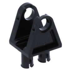 Eredeti, új LEGO technic kormánykar 2db pin csatlakozóval, fekete (32069) - a működő szerkezetekhez