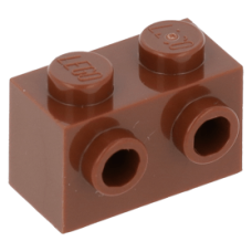 LEGO kocka 1x2 oldalán két bütyökkel, vörösesbarna (11211)