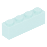 LEGO kocka 1x4, világos vízzöld (3010)