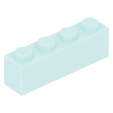Eredeti, új LEGO kocka 1x4, világos vízzöld (3010) - alapvető építőelem, alkatrész