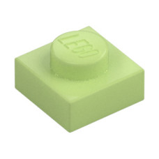 LEGO lapos elem 1x1, sárgászöld (3024)