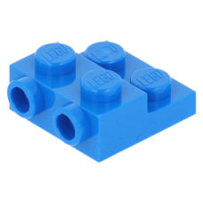 LEGO lapos elem 2x2x2/3 oldalán két bütyökkel, kék (99206)