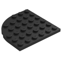 LEGO lapos elem lekerekített sarokkal 6x6, fekete (6003)