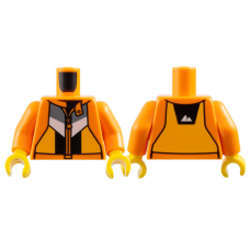 LEGO felsőtest cipzáros kabát mintával, narancssárga (76382)