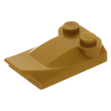 LEGO kocka 2 x 3 x 2/3 két bütyökkel és szárnnyal, gyöngyház arany (47456)