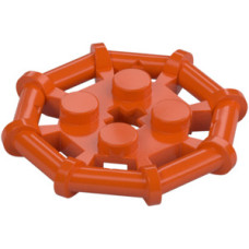 LEGO lapos elem 2x2 nyolcszögletes rúdkerettel, vöröses narancssárga (75937)