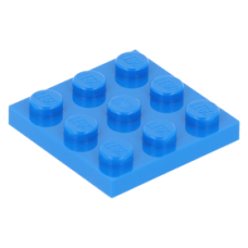 LEGO lapos elem 3x3, kék (11212)